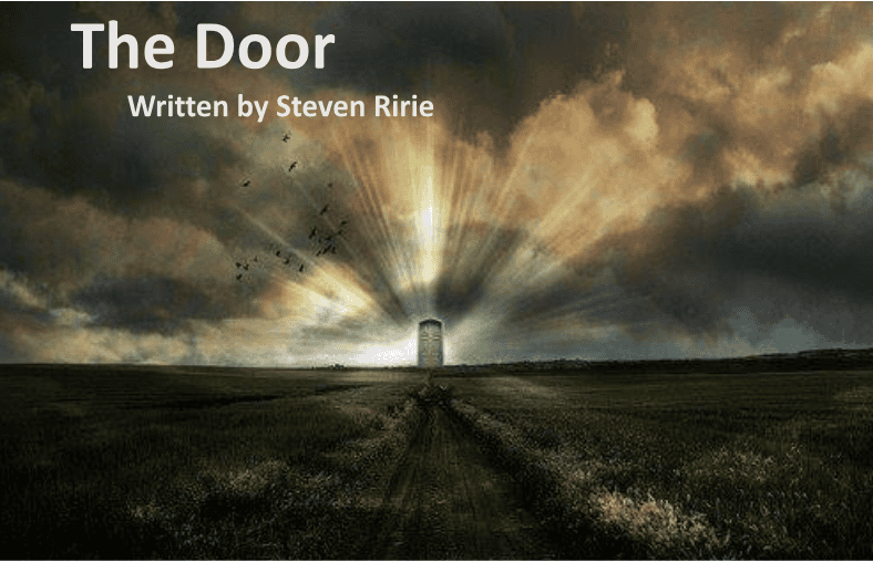 A door in a dark field