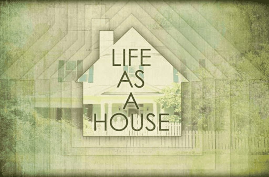 graphic of a house with text overlay